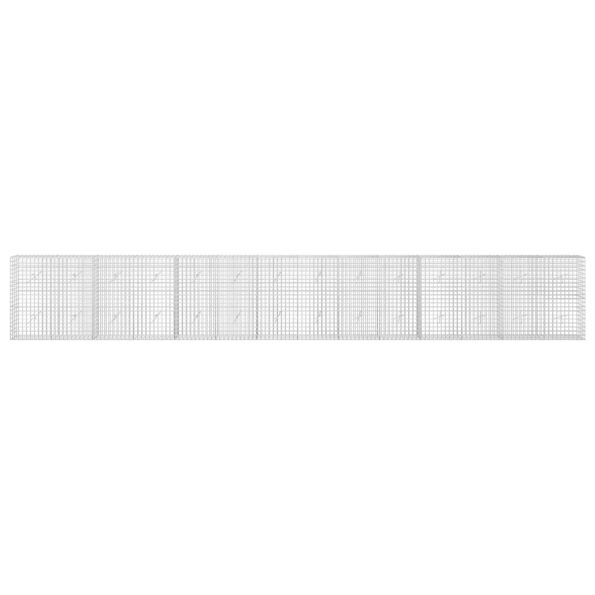 vidaXL Gabión s drôtom 3,5 mm a sieťou 5x5 cm 700x20x100 cm – Obrázok 3