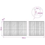 vidaXL Gabión s drôtom 3,5 mm a sieťou 5x5 cm 700x20x100 cm – Obrázok 6