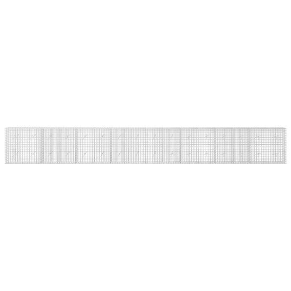 vidaXL Gabión s drôtom 3,5 mm a sieťou 5x5 cm 800x20x100 cm – Obrázok 3