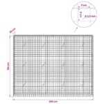vidaXL Gabión s drôtom 3,5 mm a sieťou 5x5 cm 200x20x150 cm – Obrázok 6