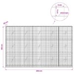 vidaXL Gabión s drôtom 3,5 mm a sieťou 5x5 cm 250x20x150 cm – Obrázok 6