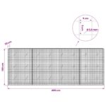 vidaXL Gabión s drôtom 3,5 mm a sieťou 5x5 cm 400x20x150 cm – Obrázok 6
