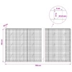 vidaXL Gabión s drôtom 3,5 mm a sieťou 5x5 cm 700x20x150 cm – Obrázok 6