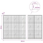 vidaXL Gabión s drôtom 3,5 mm a sieťou 5x5 cm 850x20x150 cm – Obrázok 6