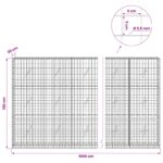 vidaXL Gabión s drôtom 3,5 mm a sieťou 5x5 cm 1050x20x150 cm – Obrázok 6