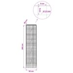 vidaXL Gabión s drôtom 3,5 mm a sieťou 5x5 cm 50x20x200 cm – Obrázok 6