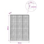 vidaXL Gabión s drôtom 3,5 mm a sieťou 5x5 cm 150x20x200 cm – Obrázok 6