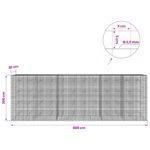 vidaXL Gabión s drôtom 3,5 mm a sieťou 5x5 cm 600x20x200 cm – Obrázok 6