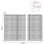 vidaXL Gabión s drôtom 3,5 mm a sieťou 5x5 cm 800x20x200 cm – Obrázok 6