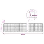 vidaXL Gabión s drôtom 3,5 mm a sieťou 5x5 cm 650x30x50 cm – Obrázok 6