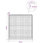 vidaXL Gabión s drôtom 3,5 mm a sieťou 5x5 cm 100x30x100 cm – Obrázok 6