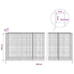 vidaXL Gabión s drôtom 3,5 mm a sieťou 5x5 cm 450x30x100 cm – Obrázok 6