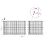 vidaXL Gabión s drôtom 3,5 mm a sieťou 5x5 cm 600x30x100 cm – Obrázok 6