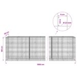 vidaXL Gabión s drôtom 3,5 mm a sieťou 5x5 cm 1000x30x100 cm – Obrázok 6