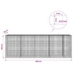 vidaXL Gabión s drôtom 3,5 mm a sieťou 5x5 cm 450x30x150 cm – Obrázok 6