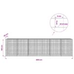 vidaXL Gabión s drôtom 3,5 mm a sieťou 5x5 cm 600x30x150 cm – Obrázok 6