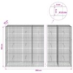 vidaXL Gabión s drôtom 3,5 mm a sieťou 5x5 cm 850x30x150 cm – Obrázok 6