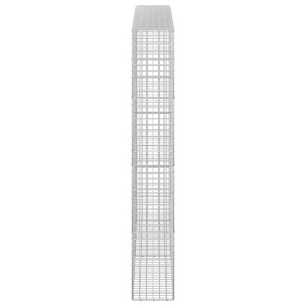 vidaXL Gabión s drôtom 3,5 mm a sieťou 5x5 cm 200x30x200 cm – Obrázok 4