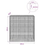 vidaXL Gabión s drôtom 3,5 mm a sieťou 5x5 cm 200x30x200 cm – Obrázok 6