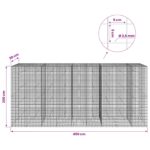 vidaXL Gabión s drôtom 3,5 mm a sieťou 5x5 cm 450x30x200 cm – Obrázok 6