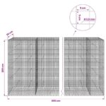 vidaXL Gabión s drôtom 3,5 mm a sieťou 5x5 cm 650x30x200 cm – Obrázok 6