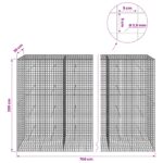 vidaXL Gabión s drôtom 3,5 mm a sieťou 5x5 cm 700x30x200 cm – Obrázok 6