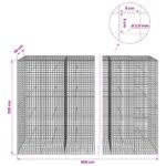 vidaXL Gabión s drôtom 3,5 mm a sieťou 5x5 cm 800x30x200 cm – Obrázok 6