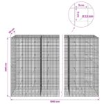 vidaXL Gabión s drôtom 3,5 mm a sieťou 5x5 cm 1000x30x200 cm – Obrázok 6