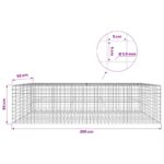 vidaXL Gabión s drôtom 3,5 mm a sieťou 5x5 cm 200x50x50 cm – Obrázok 6