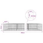 vidaXL Gabión s drôtom 3,5 mm a sieťou 5x5 cm 700x50x50 cm – Obrázok 6
