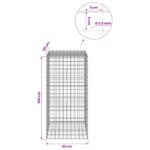 vidaXL Gabión s drôtom 3,5 mm a sieťou 5x5 cm 50x50x100 cm – Obrázok 6