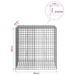 vidaXL Gabión s drôtom 3,5 mm a sieťou 5x5 cm 100x50x100 cm – Obrázok 6