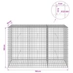 vidaXL Gabión s drôtom 3,5 mm a sieťou 5x5 cm 150x50x100 cm – Obrázok 6