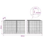 vidaXL Gabión s drôtom 3,5 mm a sieťou 5x5 cm 500x50x100 cm – Obrázok 6