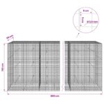 vidaXL Gabión s drôtom 3,5 mm a sieťou 5x5 cm 800x50x150 cm – Obrázok 6