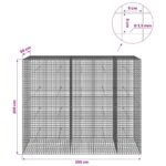 vidaXL Gabión s drôtom 3,5 mm a sieťou 5x5 cm 250x50x200 cm – Obrázok 6