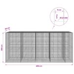 vidaXL Gabión s drôtom 3,5 mm a sieťou 5x5 cm 450x50x200 cm – Obrázok 6