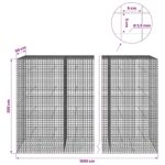 vidaXL Gabión s drôtom 3,5 mm a sieťou 5x5 cm 1000x50x200 cm – Obrázok 6