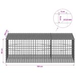vidaXL Gabión s drôtom 3,5 mm a sieťou 5x5 cm 150x100x50 cm – Obrázok 6