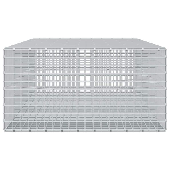 vidaXL Gabión s drôtom 3,5 mm a sieťou 5x5 cm 400x100x50 cm – Obrázok 4