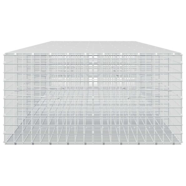 vidaXL Gabión s drôtom 3,5 mm a sieťou 5x5 cm 650x100x50 cm – Obrázok 4