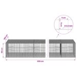 vidaXL Gabión s drôtom 3,5 mm a sieťou 5x5 cm 650x100x50 cm – Obrázok 6