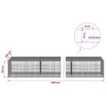 vidaXL Gabión s drôtom 3,5 mm a sieťou 5x5 cm 800x100x50 cm – Obrázok 6