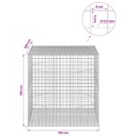 vidaXL Gabión s drôtom 3,5 mm a sieťou 5x5 cm 100x100x100 cm – Obrázok 6