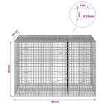 vidaXL Gabión s drôtom 3,5 mm a sieťou 5x5 cm 150x100x100 cm – Obrázok 6
