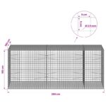 vidaXL Gabión s drôtom 3,5 mm a sieťou 5x5 cm 250x100x100 cm – Obrázok 6