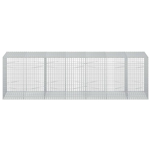 vidaXL Gabión s drôtom 3,5 mm a sieťou 5x5 cm 350x100x100 cm – Obrázok 3