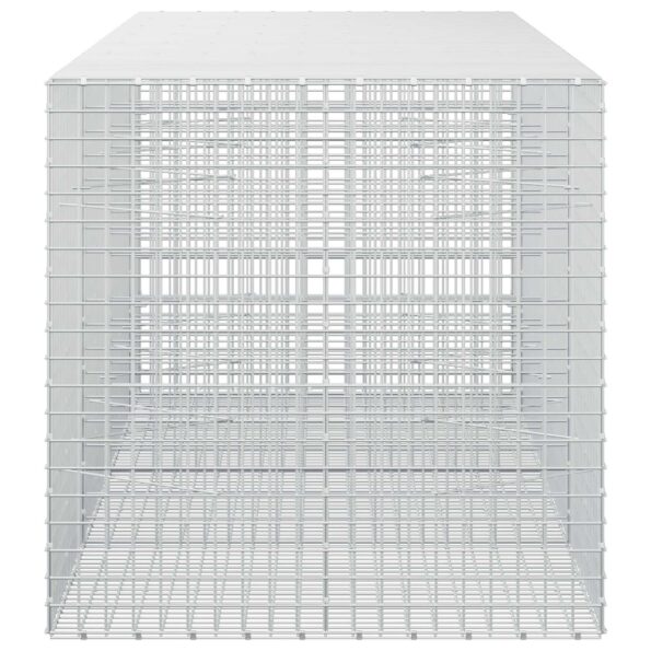 vidaXL Gabión s drôtom 3,5 mm a sieťou 5x5 cm 350x100x100 cm – Obrázok 4