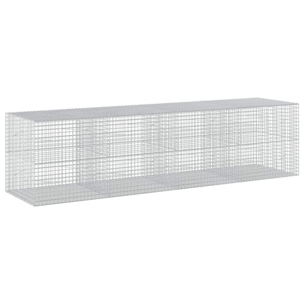 vidaXL Gabión s drôtom 3,5 mm a sieťou 5x5 cm 400x100x100 cm – Obrázok 2