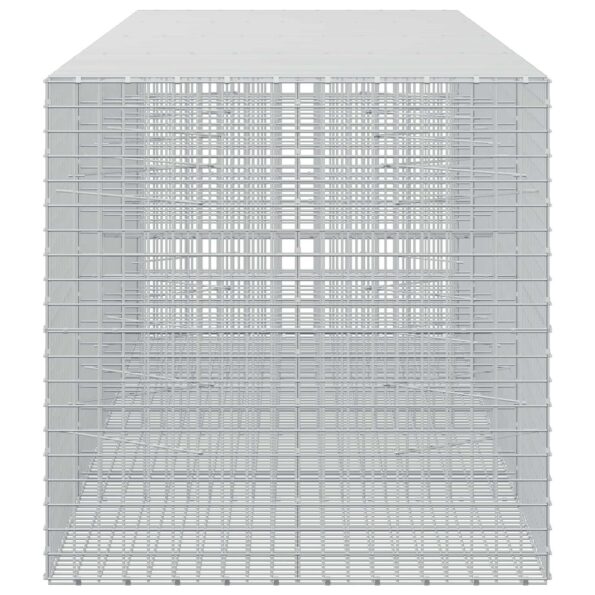 vidaXL Gabión s drôtom 3,5 mm a sieťou 5x5 cm 400x100x100 cm – Obrázok 4